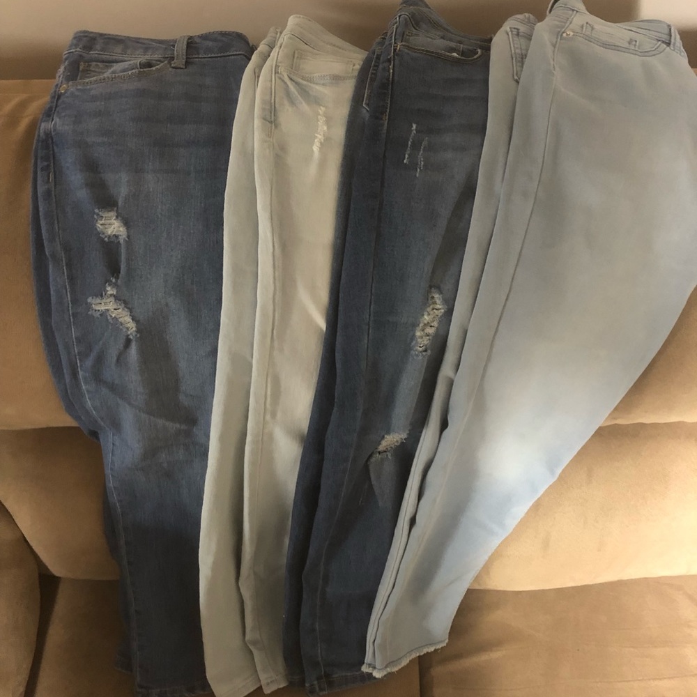 4 pair girls size 12 jeans 3 SO and 1 Justice